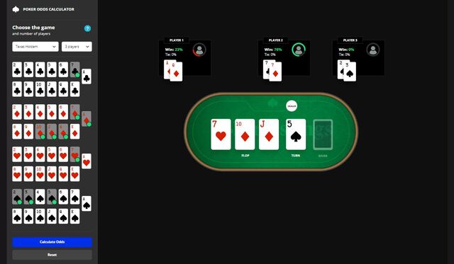 Cập nhập xác suất của các tay bài chiến thắng trong Poker