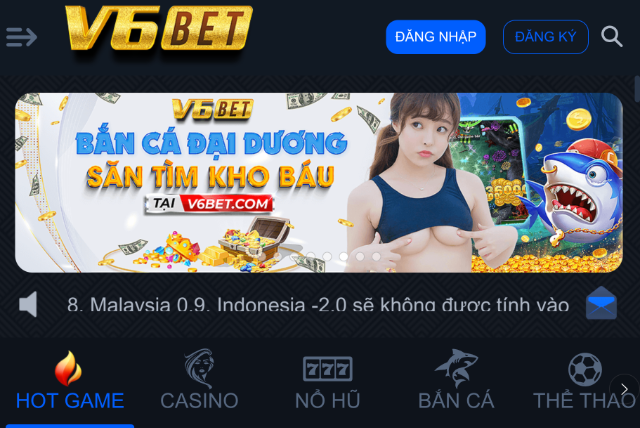 Giao diện đẹp mắt, thân thiện với người dùng và chuyên nghiệp của V6bet