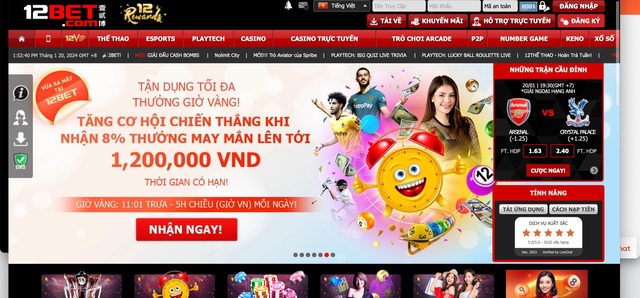 Giới thiệu chung về nhà cái trực tuyến 12bet