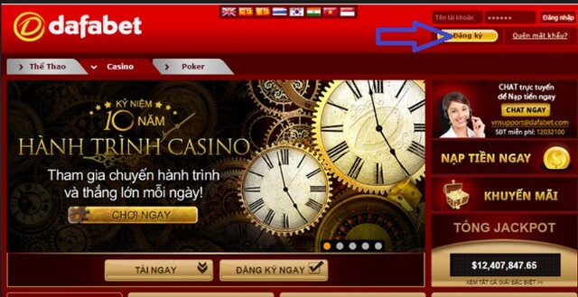 Hướng dẫn game thủ đăng ký tài khoản Dafabet