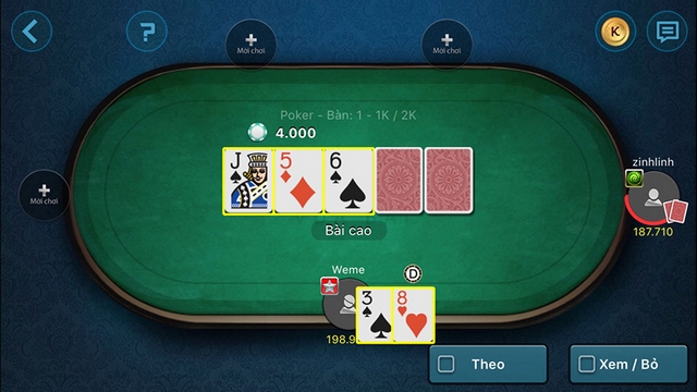 Lựa chọn bàn cược phù hợp để chơi Poker online