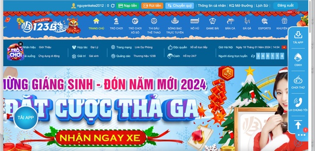 Nhà cái 123- Điểm đến cá cược trực tuyến với hệ thống game cược đẳng cấp