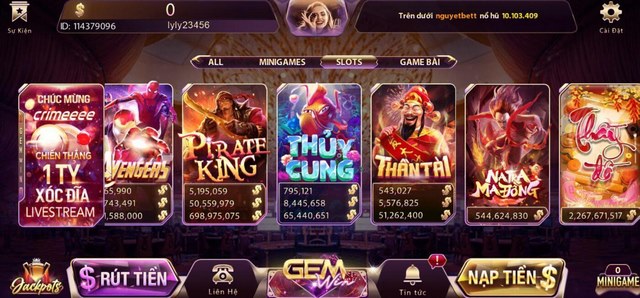 Gemwin mang đến khối lượng game khổng lồ