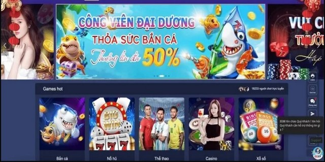 Giao diện website của nhà cái được thiết kế bắt mắt, dễ nhìn