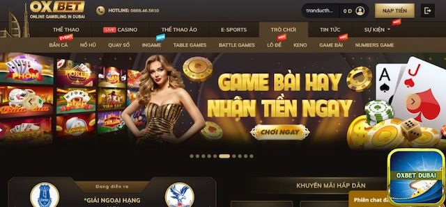 Review game giải trí tại Oxbet